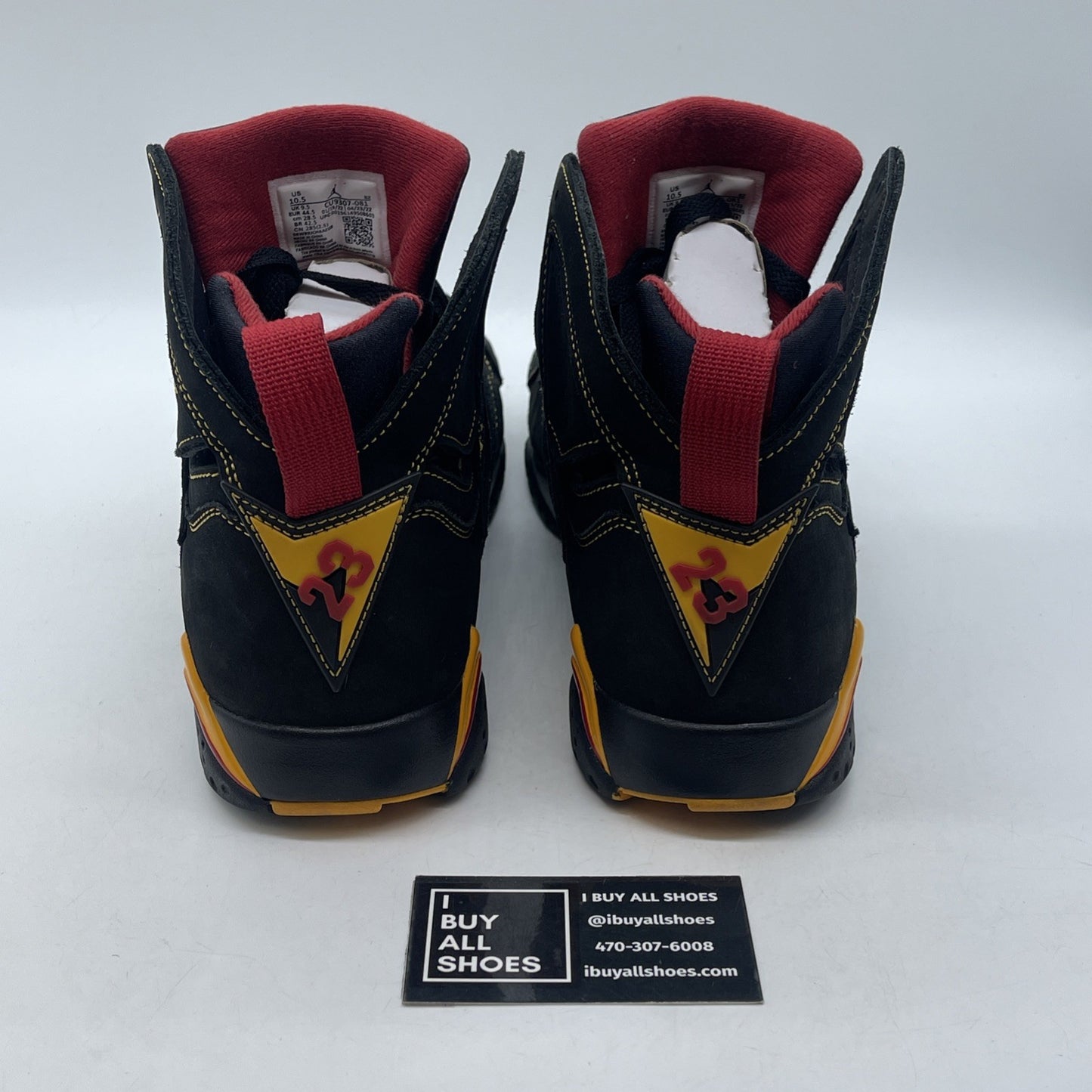 Size 10.5 - Air Jordan 7 Retro Citrus Black Red Yellow Suede (CU9307-081)