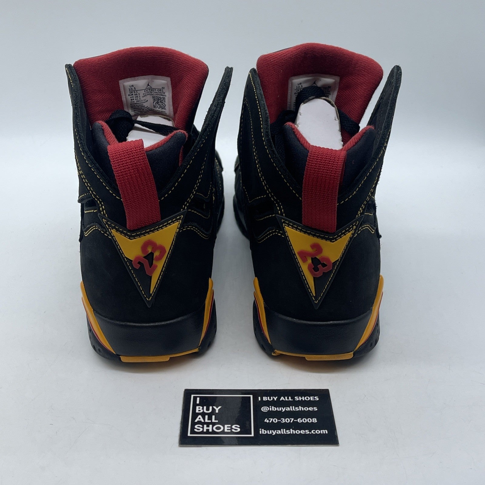 Size 10.5 - Air Jordan 7 Retro Citrus Black Red Yellow Suede (CU9307-081)