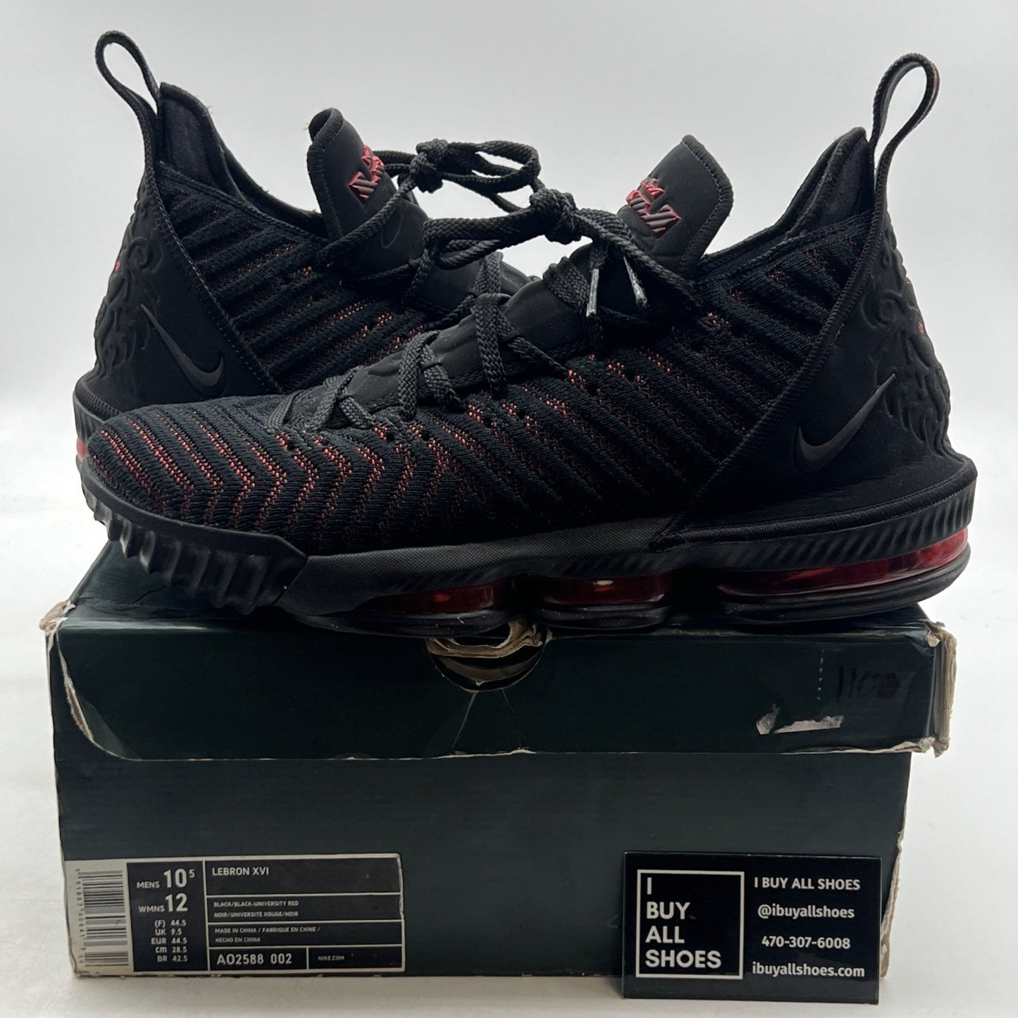 Size 10.5 - Nike LeBron 16 Fresh Bred (AO2588-002)