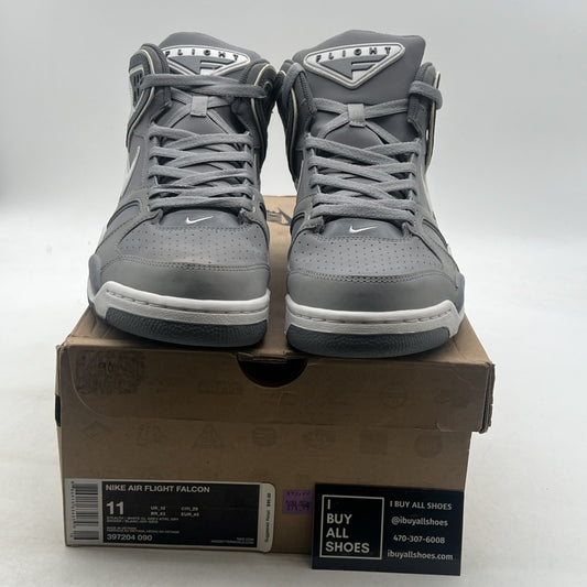 Size 11 - Nike Air Flight Gray white Trim Basketball Sports Men's (397204-090)