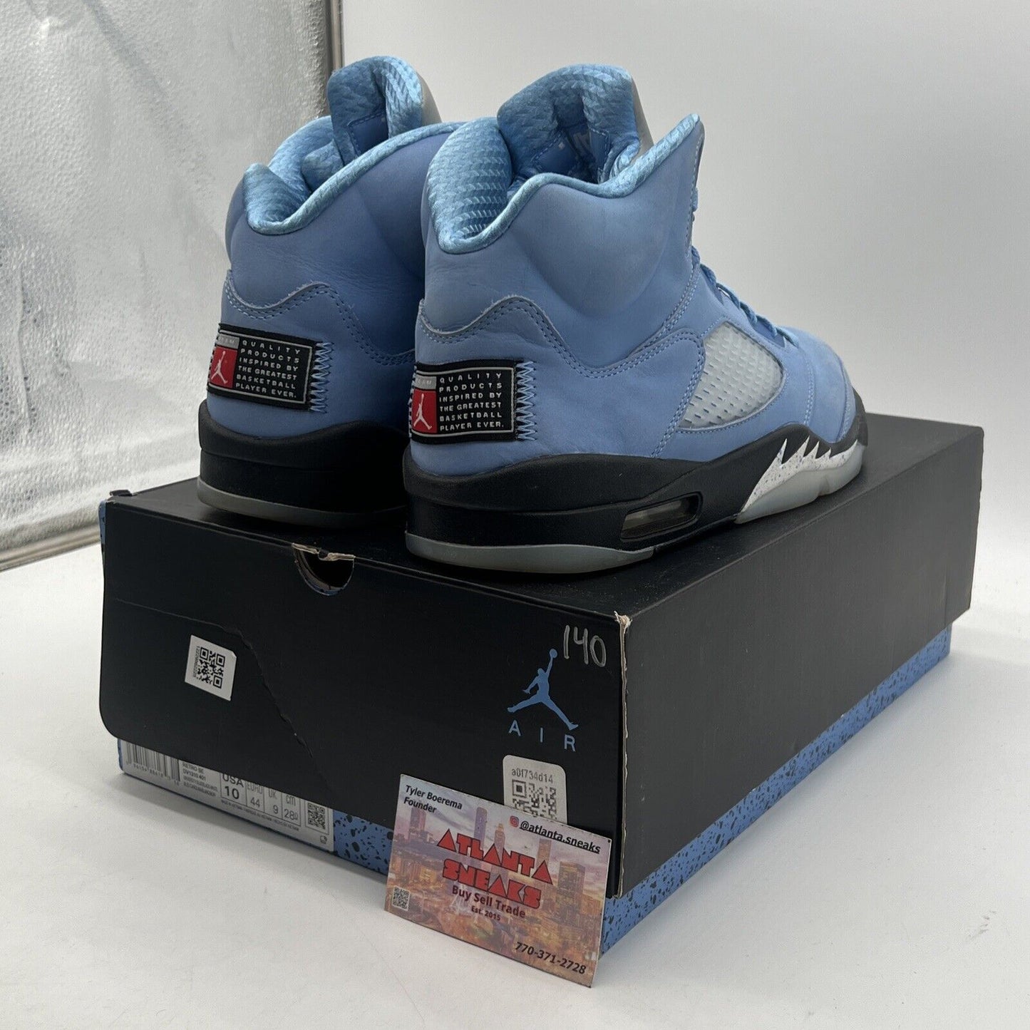 Size 10 - Jordan 5 Retro SE Mid UNC Black Suede (DV1310-401)