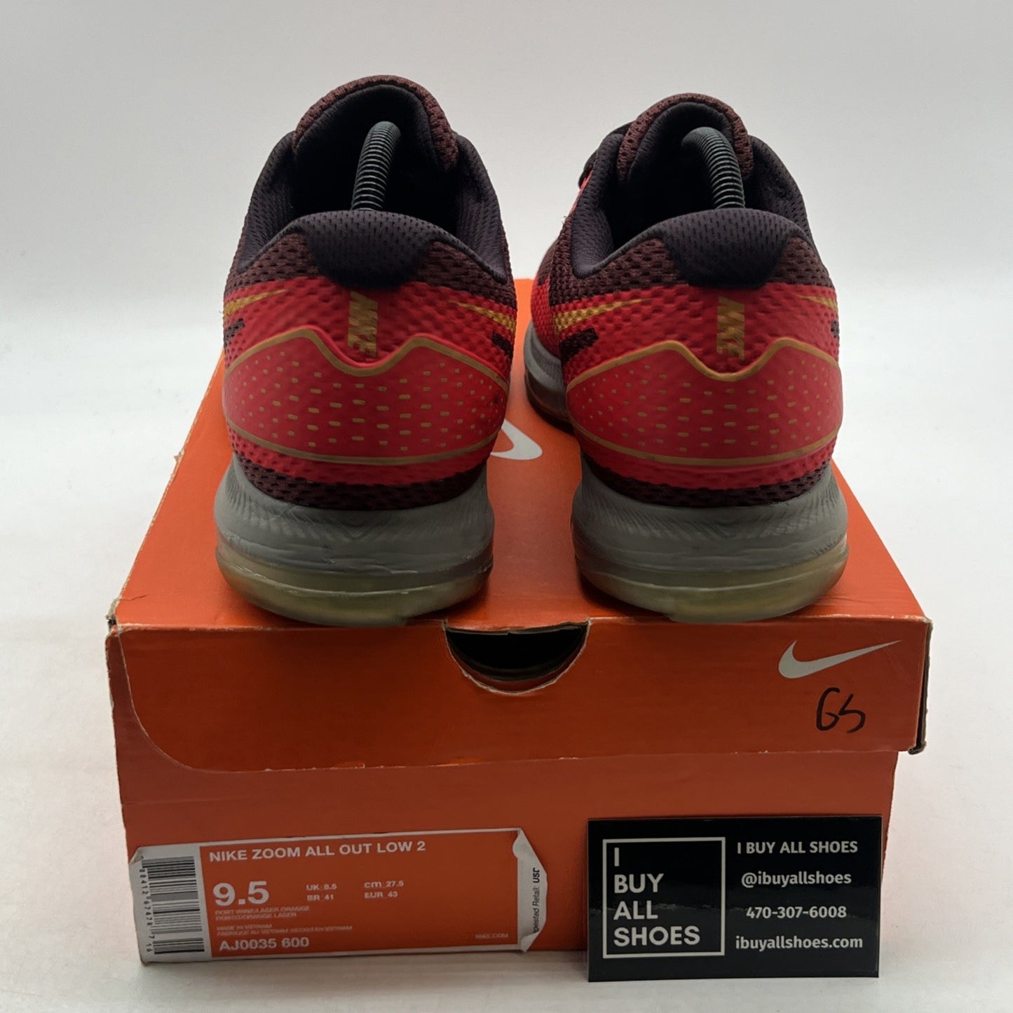 Size 9.5 - Nike Zoom All Out 2 Low Red (AJ0035-600)