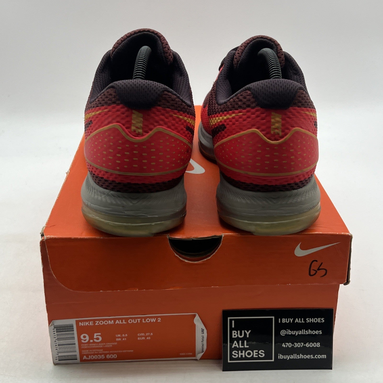 Size 9.5 - Nike Zoom All Out 2 Low Red (AJ0035-600)