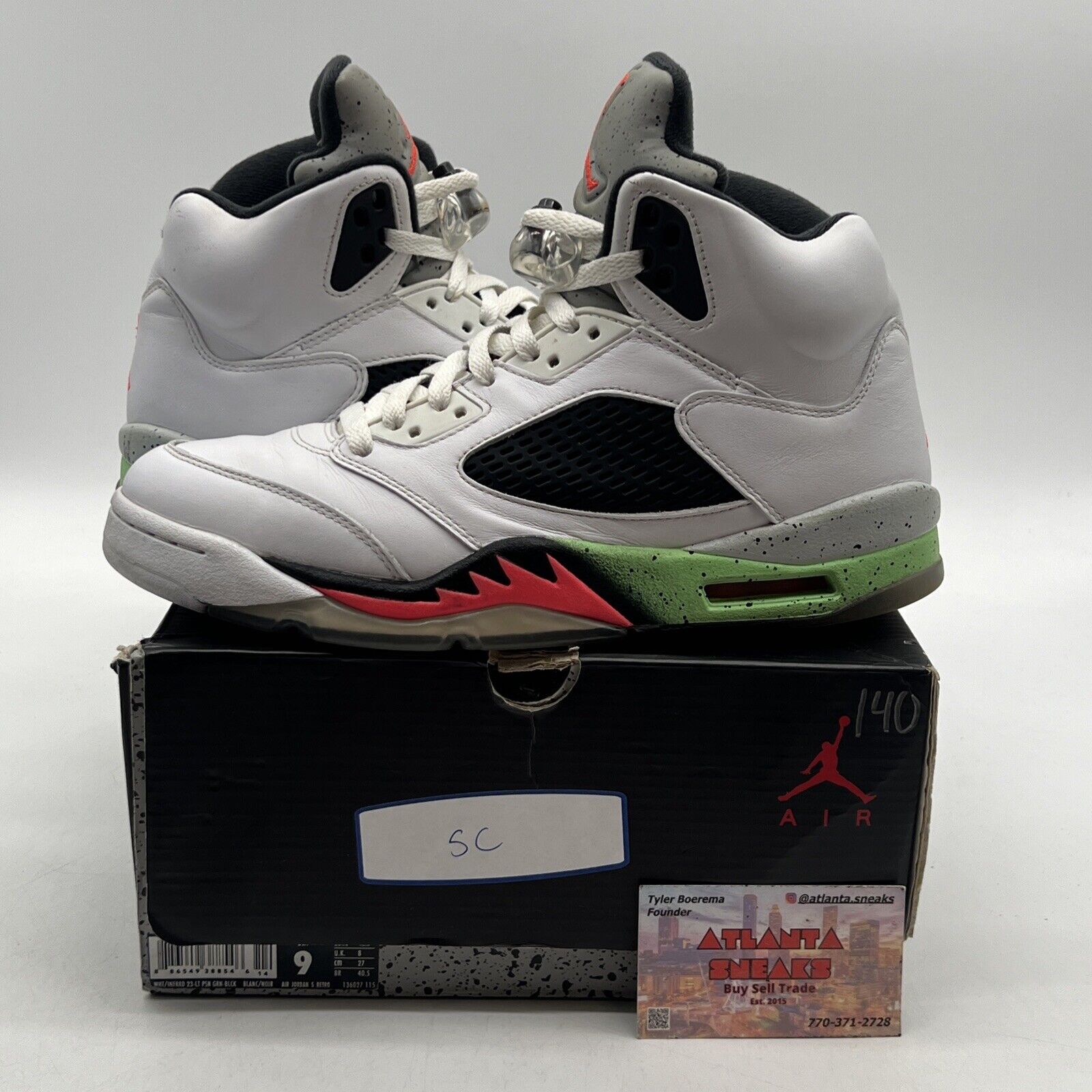 Size 9 - Air Jordan 5 Retro Pro Stars White Grey Black (136027-115)