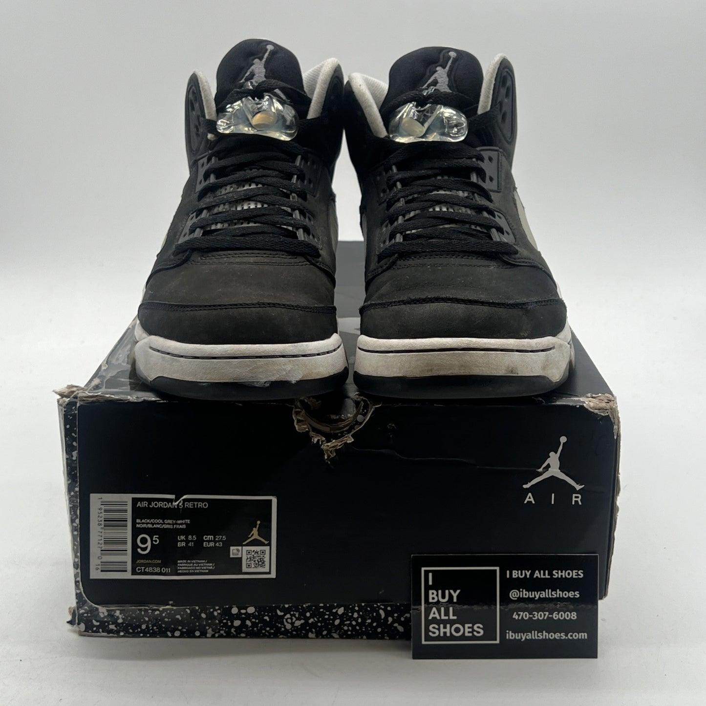 Size 9.5 - Air Jordan 5 Retro Mid Oreo (CT4838-011)
