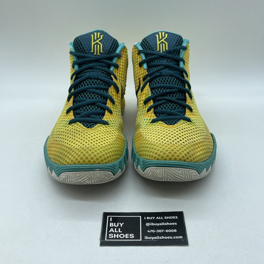 Size 11 - Nike Kyrie 1 Letterman Blue Yellow Suede Leather (705277-737)