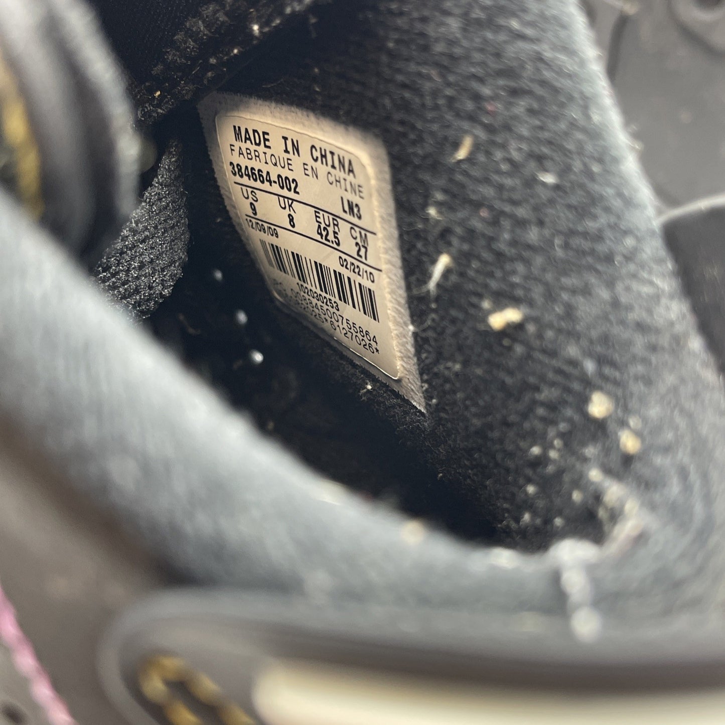 Size 9 - Air Jordan 6 Retro Lakers Black Purple Grey Suede (384664-002)