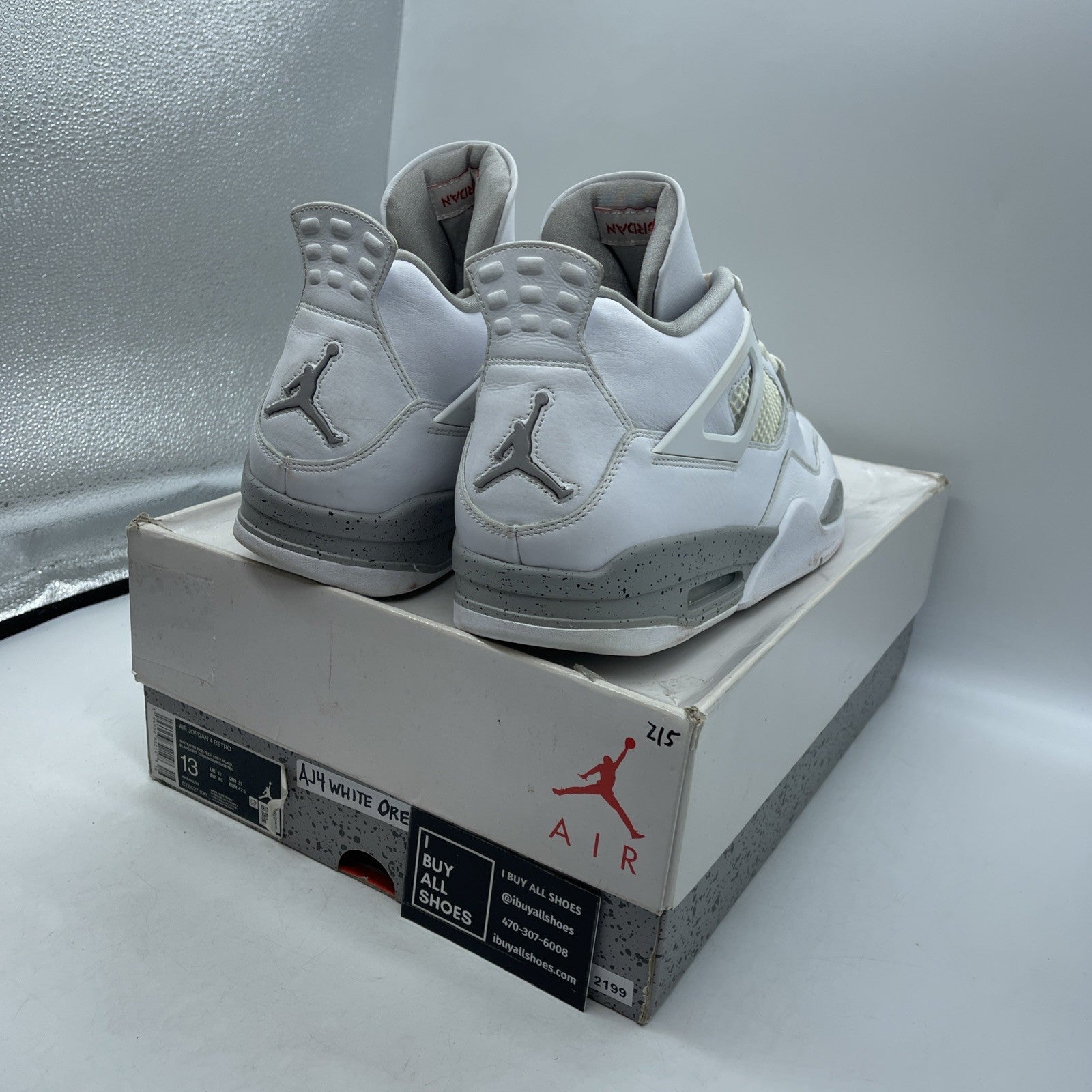 Size 13 - Air Jordan 4 Retro Mid White Oreo (CT8527-100)