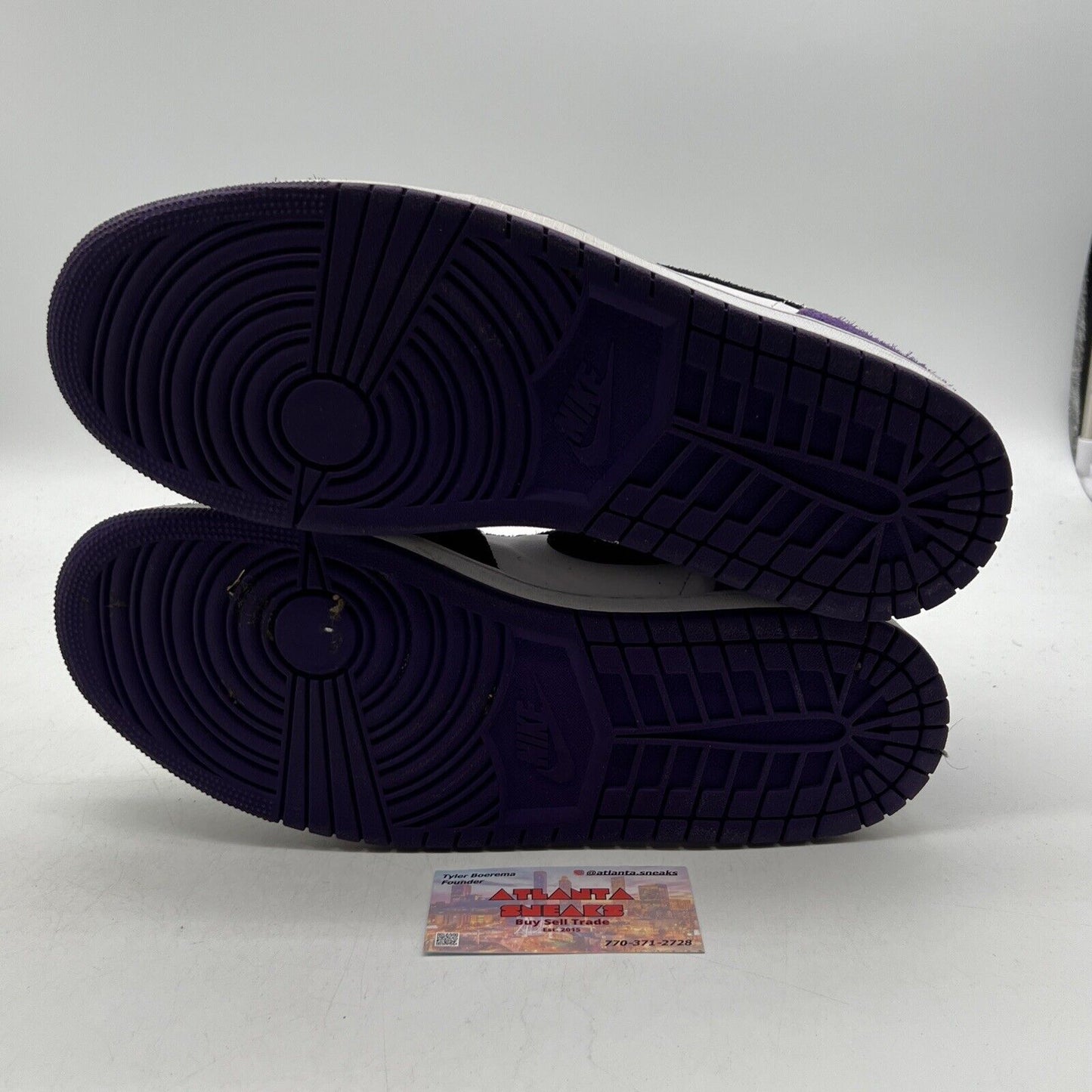 Size 13 - Air Jordan 1 SE Mid Varsity Purple Black White Suede (852542-105)