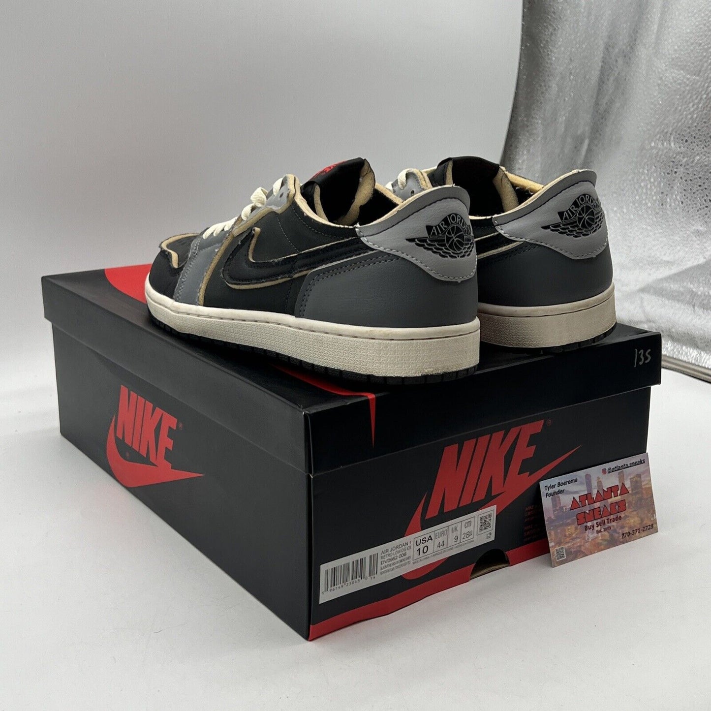 Size 10 - Jordan 1 Retro Low OG EX Dark Smoke Gray 2022 (DV0982-006)