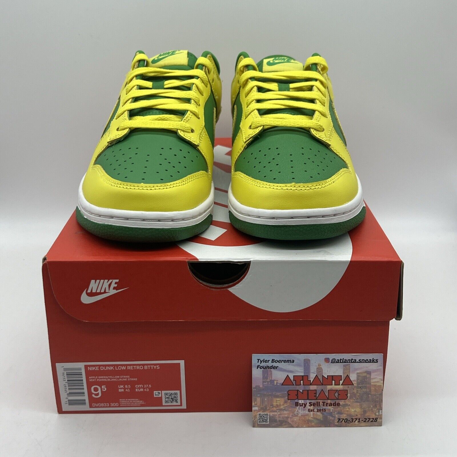 Size 9.5 - Nike Dunk Low Reverse Brazil Brand New Og All