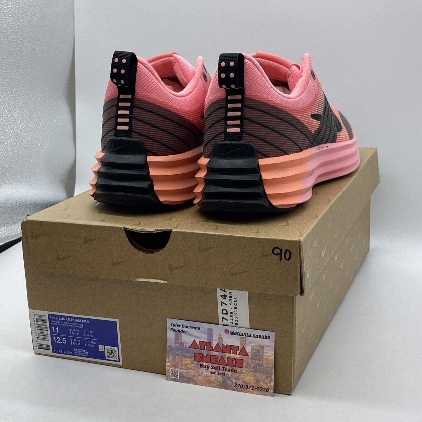 Size 11 - Nike Lunar Roam Premium Pink Gaze Black Suede Leather (HF4314-699)