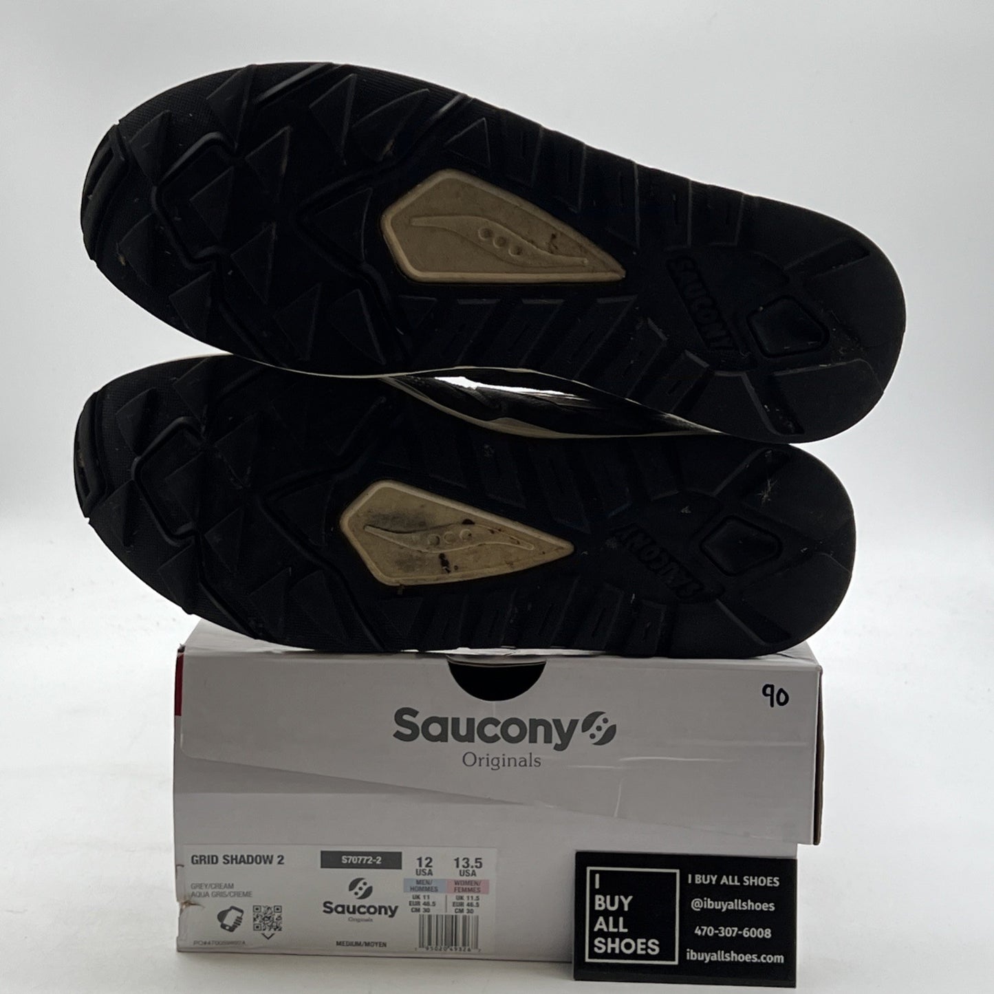Size 12 - Saucony Grid Shadow 2 Grey Cream (S70772-2)
