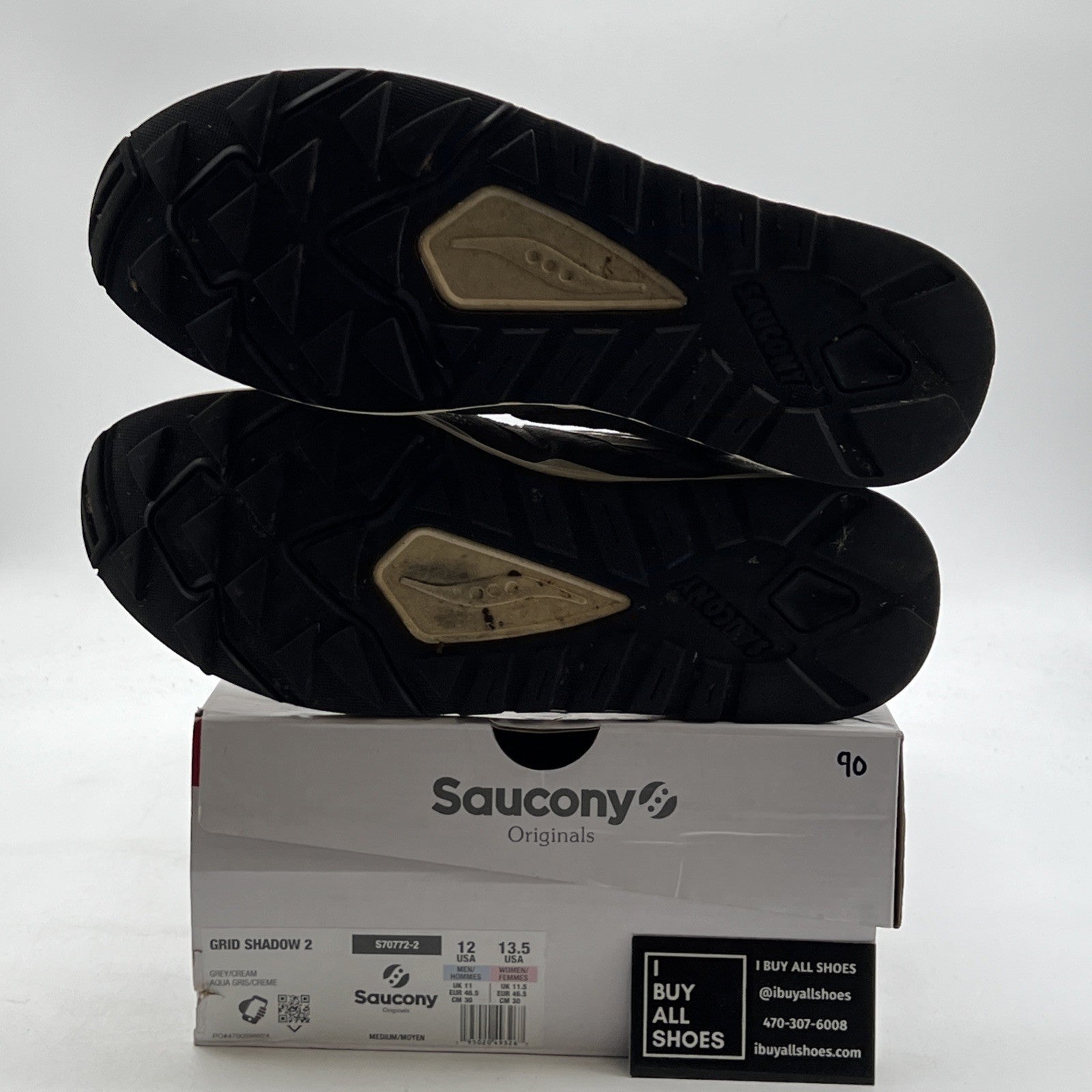 Size 12 - Saucony Grid Shadow 2 Grey Cream (S70772-2)