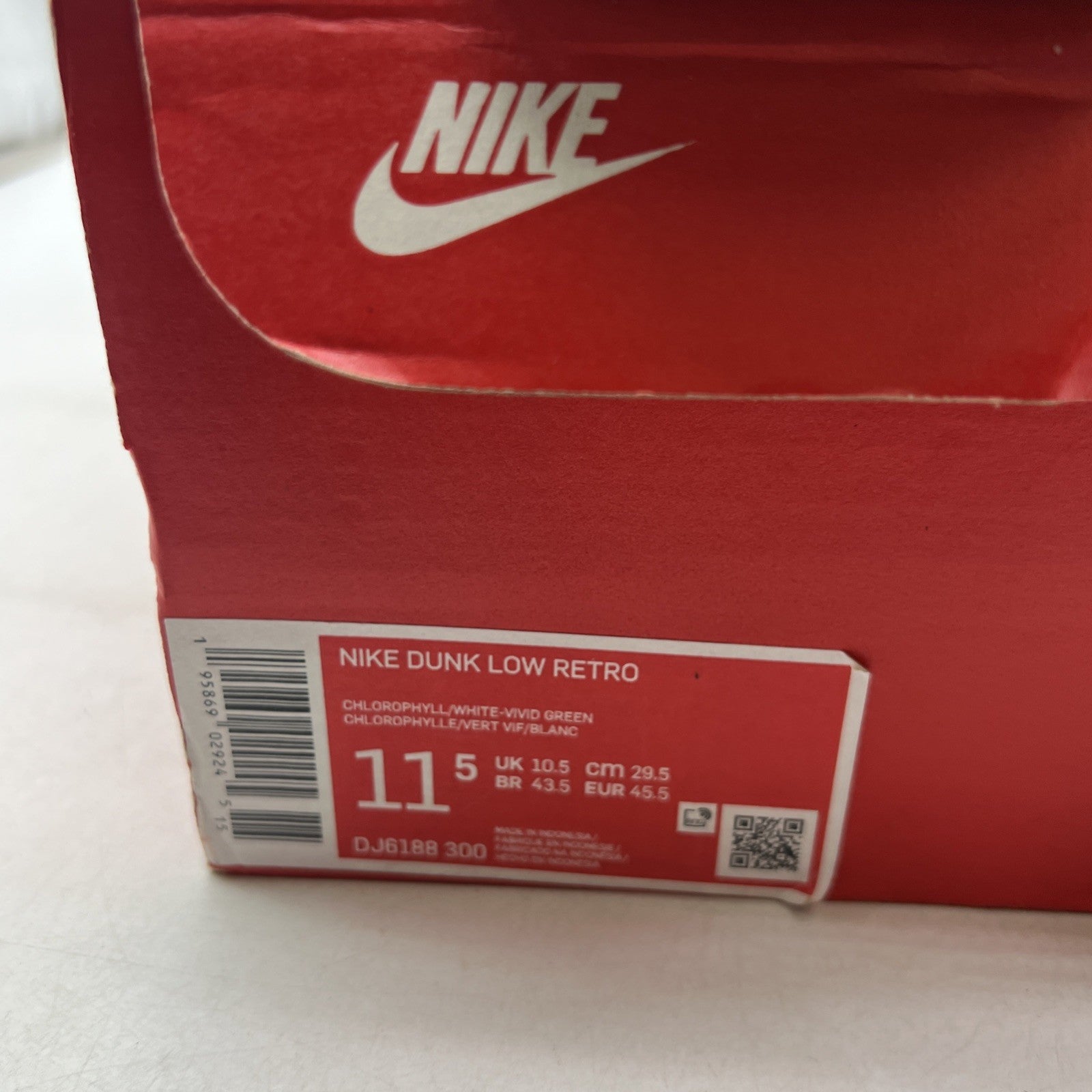 Size 11.5 - Nike Dunk Low Chlorophyll (DJ6188-300)