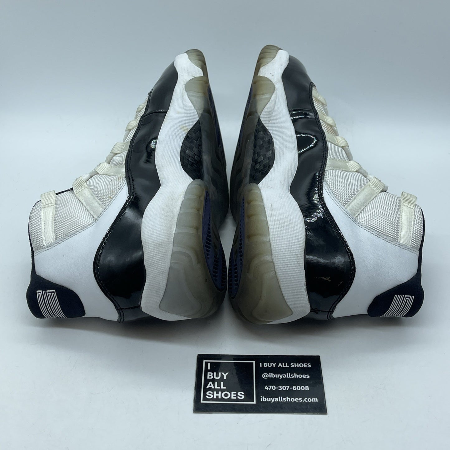 Size 9.5 - Jordan 11 Retro Concord White Black Leather Suede (378037-107)