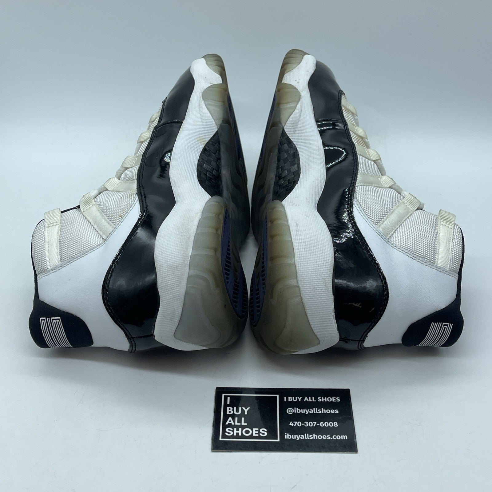 Size 9.5 - Jordan 11 Retro Concord White Black Leather Suede (378037-107)