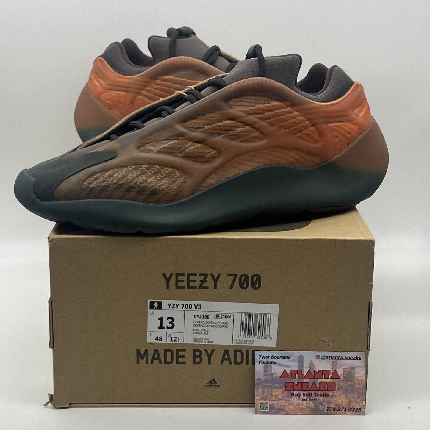 Size 13 - adidas Yeezy 700 V3 Copper Fade Orange (GY4109)