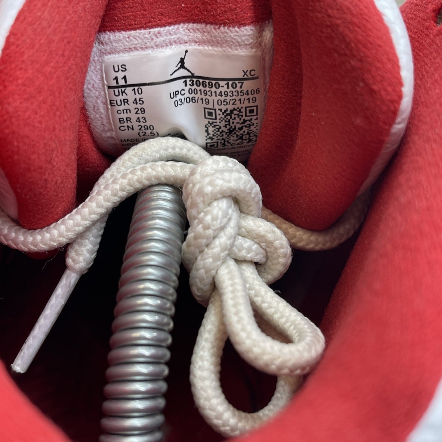 Size 11 - Air Jordan 12 Retro FIBA White Red Leather (130690-107)