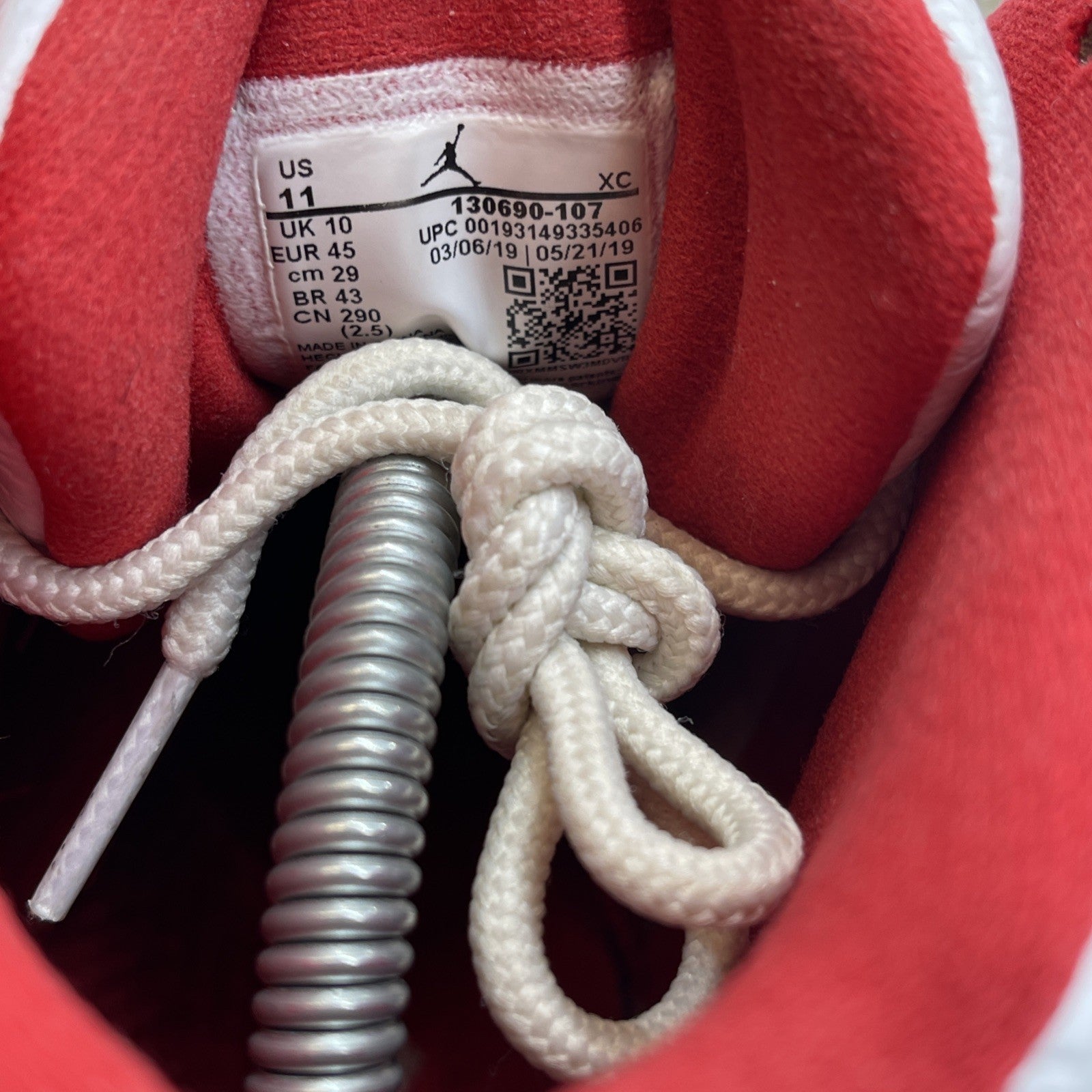 Size 11 - Air Jordan 12 Retro FIBA White Red Leather (130690-107)