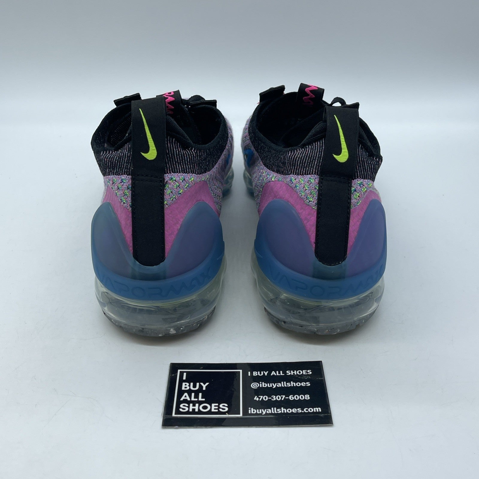 Size 12W - Nike Air VaporMax 2021 Flyknit Next Nature Pink Blast Photo Blue