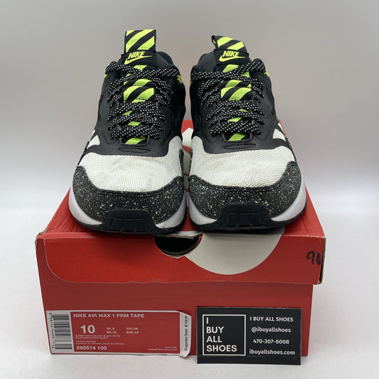 Size 10 - Nike Air Max 1 Night Run Black Grey Suede Leather (599514-100)