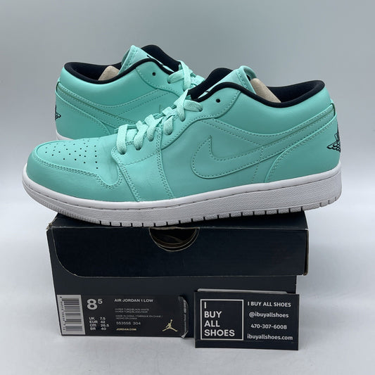 Size 8.5 - Air Jordan 1 Low Hyper Turquoise (553558-304)