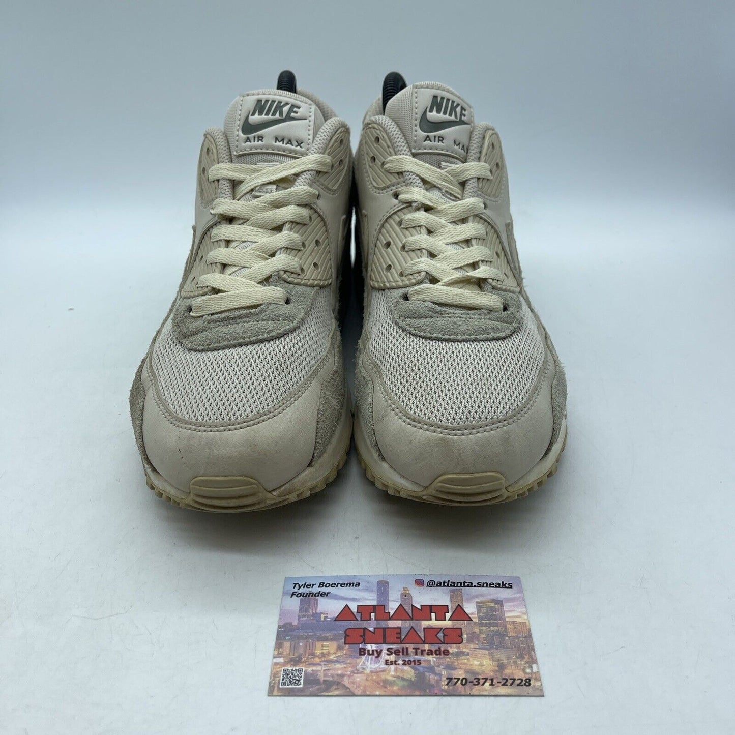Size 8 - Nike Air Max 90 Essential Light Orewood Brown Suede Leather (537384-132
