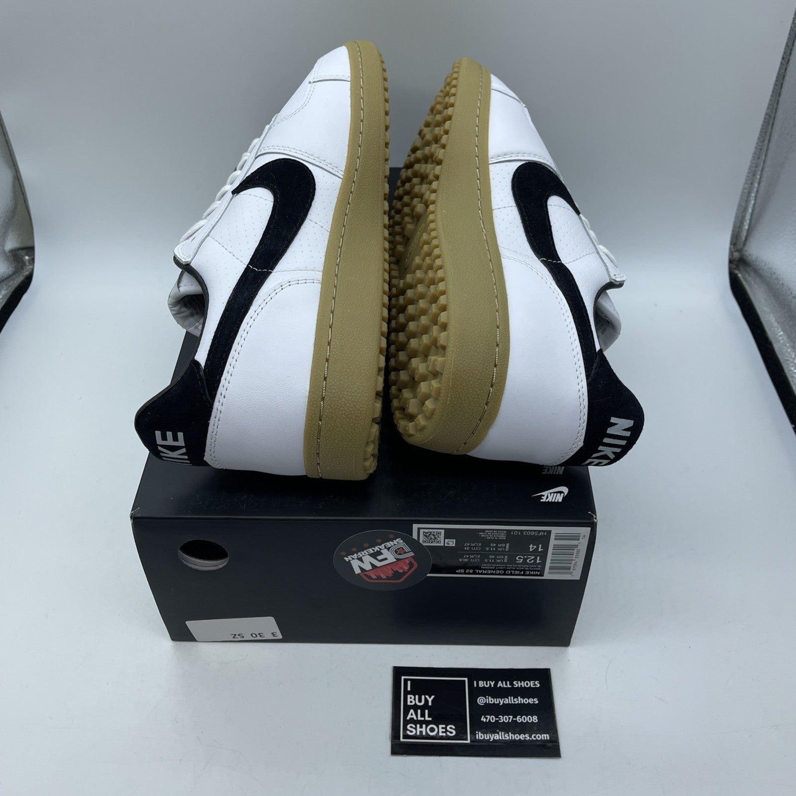 Size 12.5 - Nike Field General 82 SP White Black Gum Suede Leather (HF5603-101)