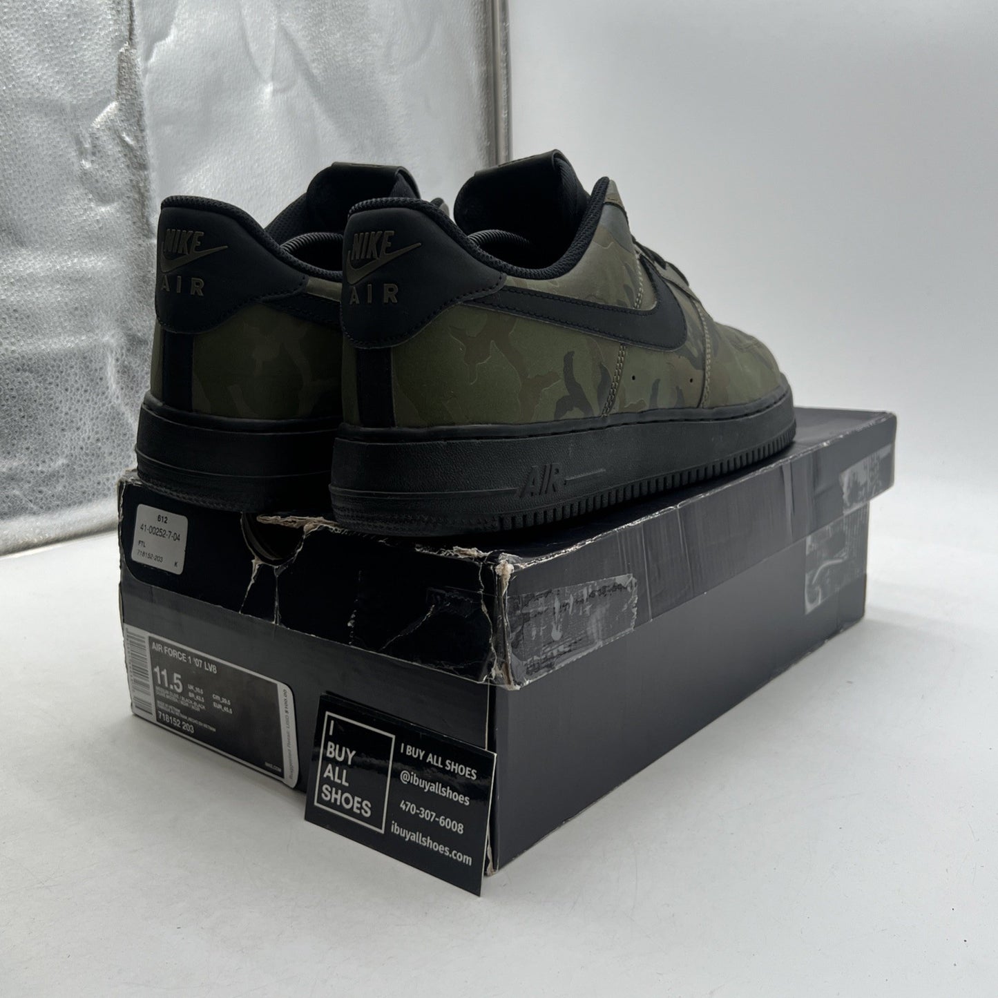 Size 11.5 - Nike Air Force 1 '07 LV8 Low Reflective Camo (718152-203)