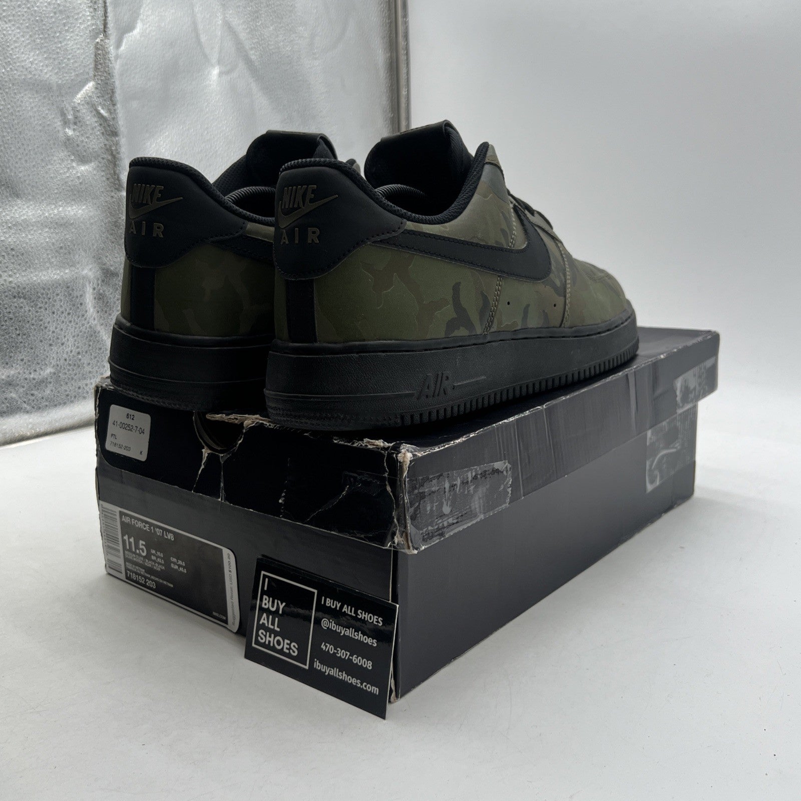 Size 11.5 - Nike Air Force 1 '07 LV8 Low Reflective Camo (718152-203)