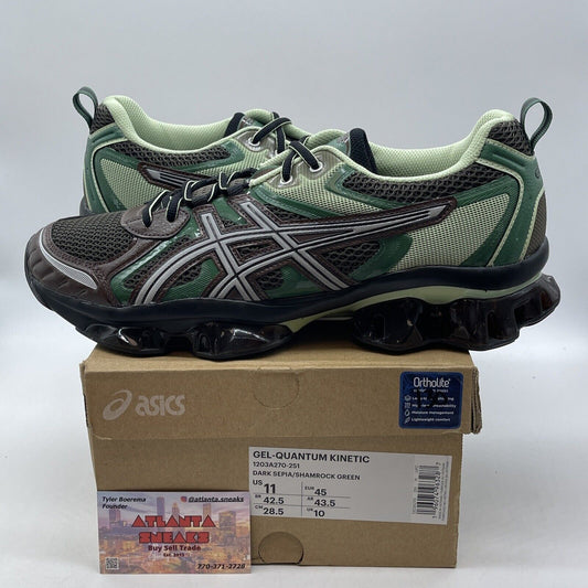 Size 11 - ASICS Gel Quantum Kinetic Dark Sepia Shamrock Suede (1203A270-251)