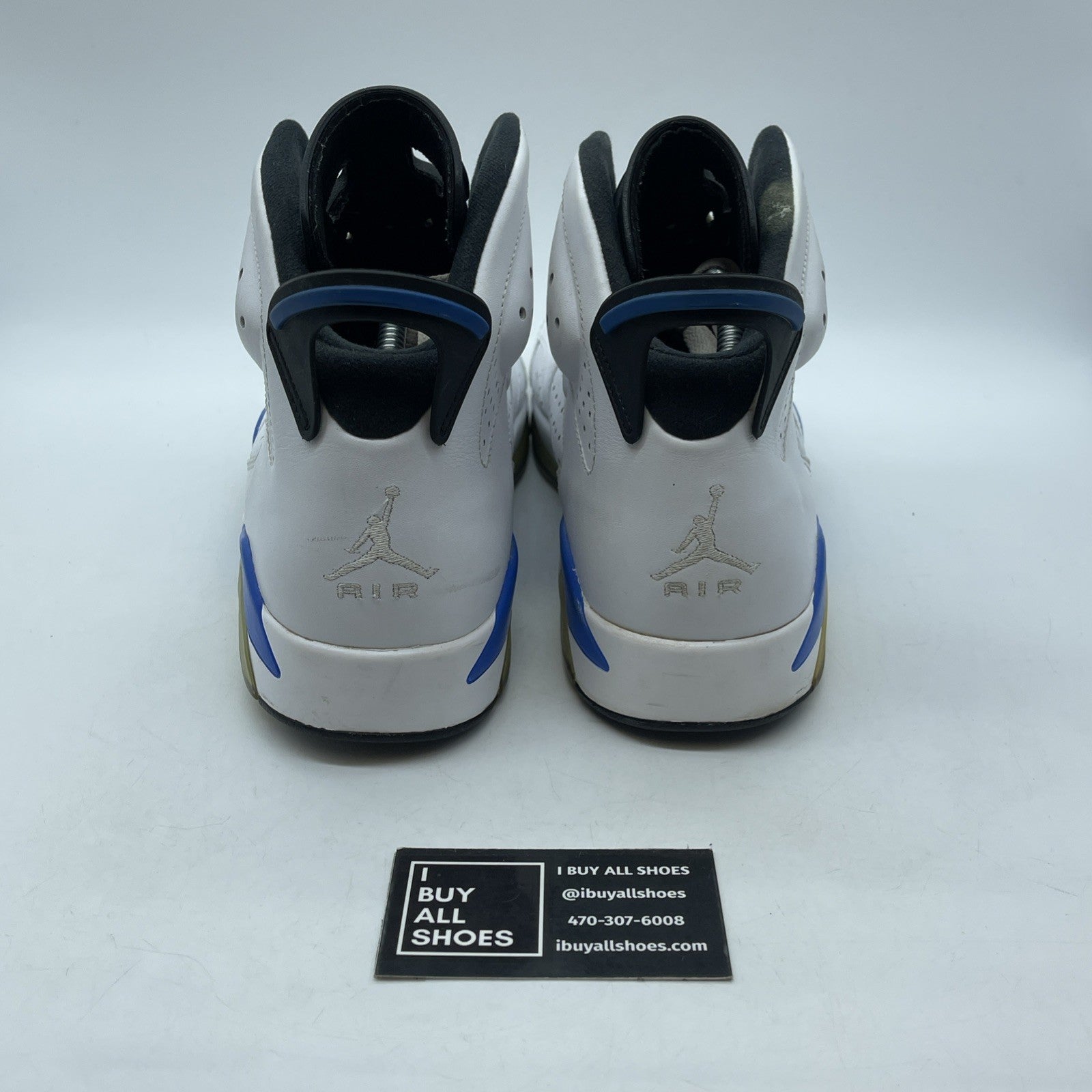 Size 11 - Air Jordan 6 Retro 2014 Sport Blue White Leather (384664-107)