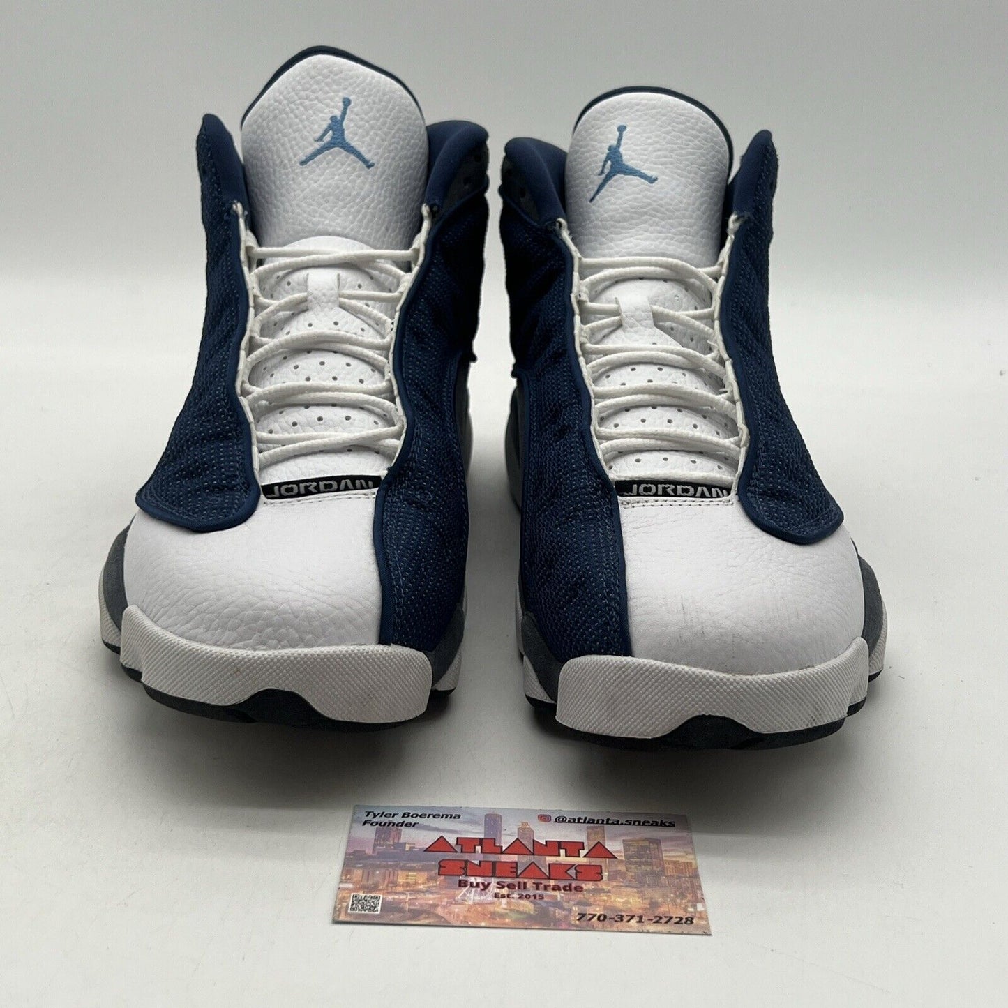 Size 11 - Jordan 13 Retro Mid Flint White Blue Grey Leather Suede (414571-404)