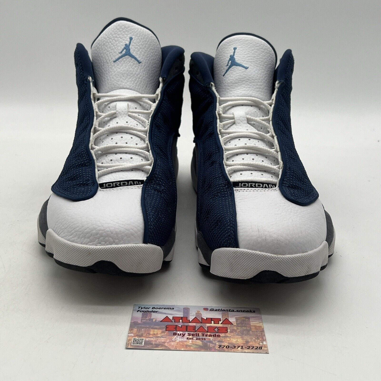 Size 11 - Jordan 13 Retro Mid Flint White Blue Grey Leather Suede (414571-404)