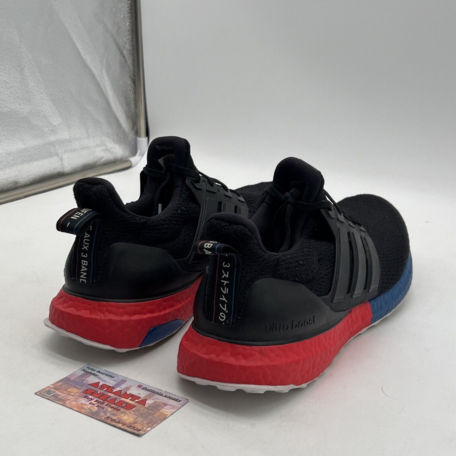 Size 11.5 - adidas UltraBoost DNA Lush Red Black Red Blue White (FX7236)