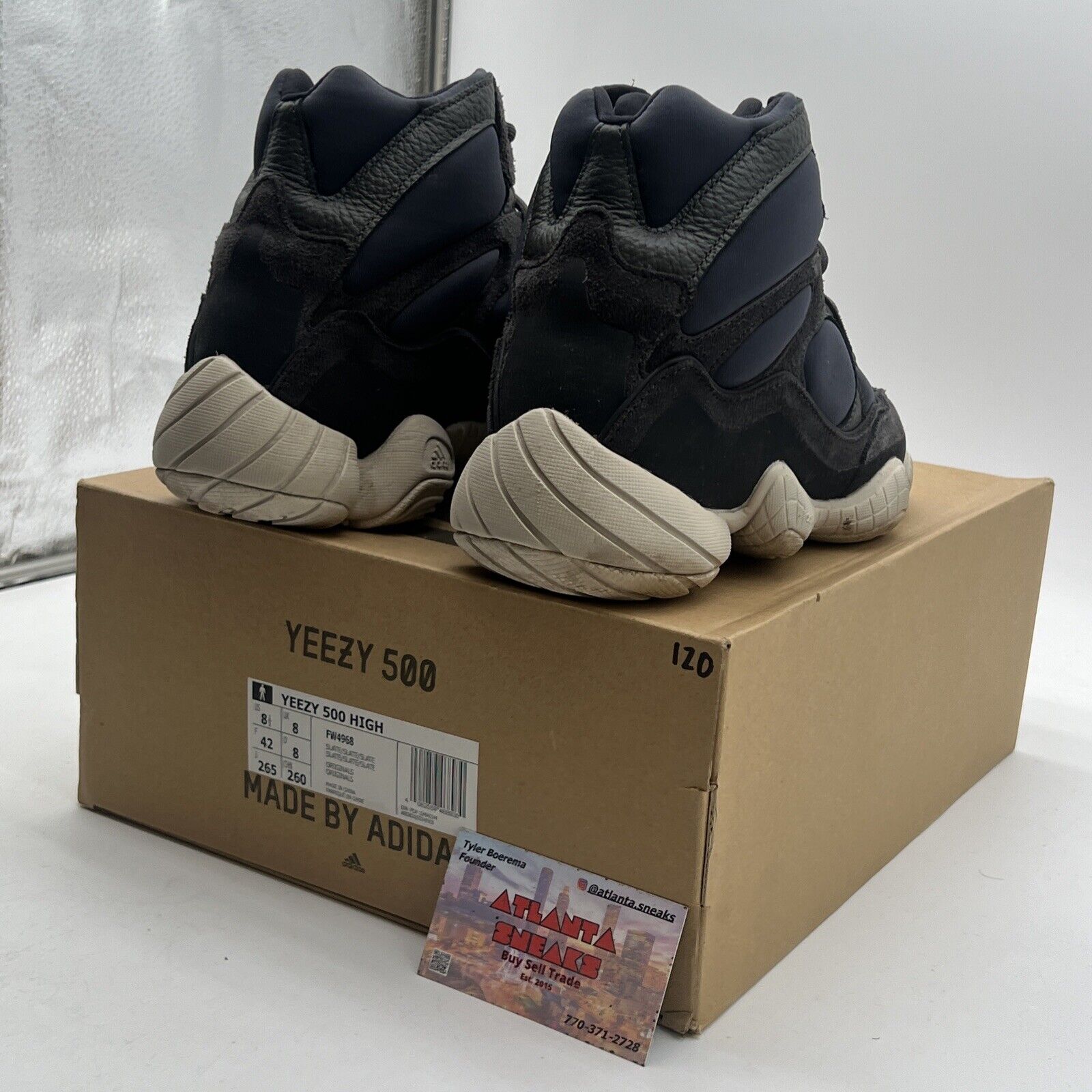 Size 8.5 - adidas Yeezy 500 High Slate (FW4968)