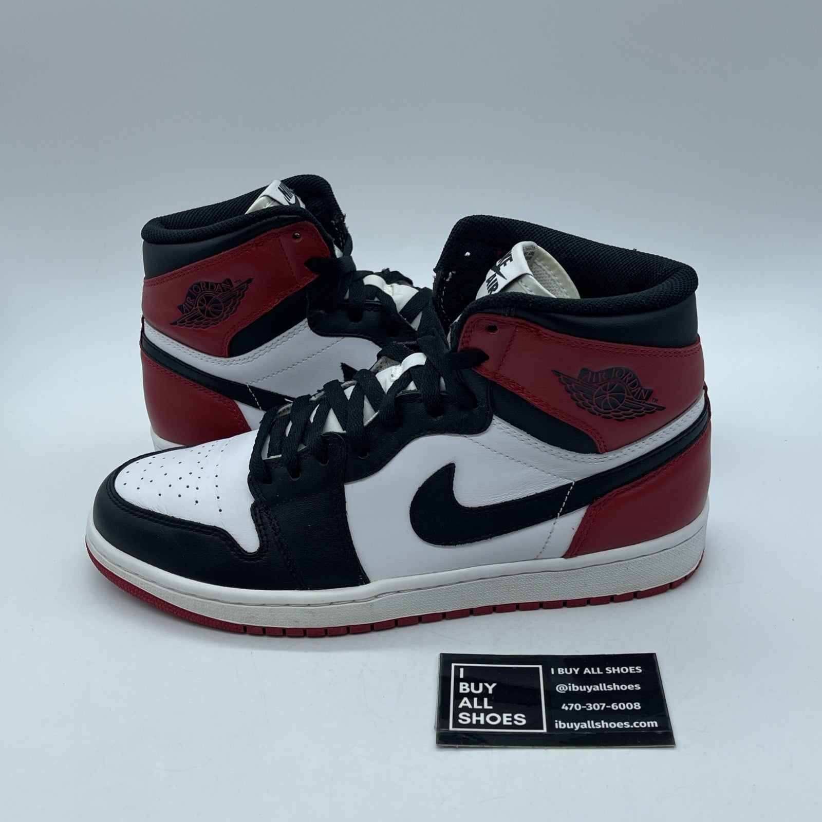 Size 9.5 - Air Jordan 1 Retro OG 2013 High Black Toe Leather (555088-184)
