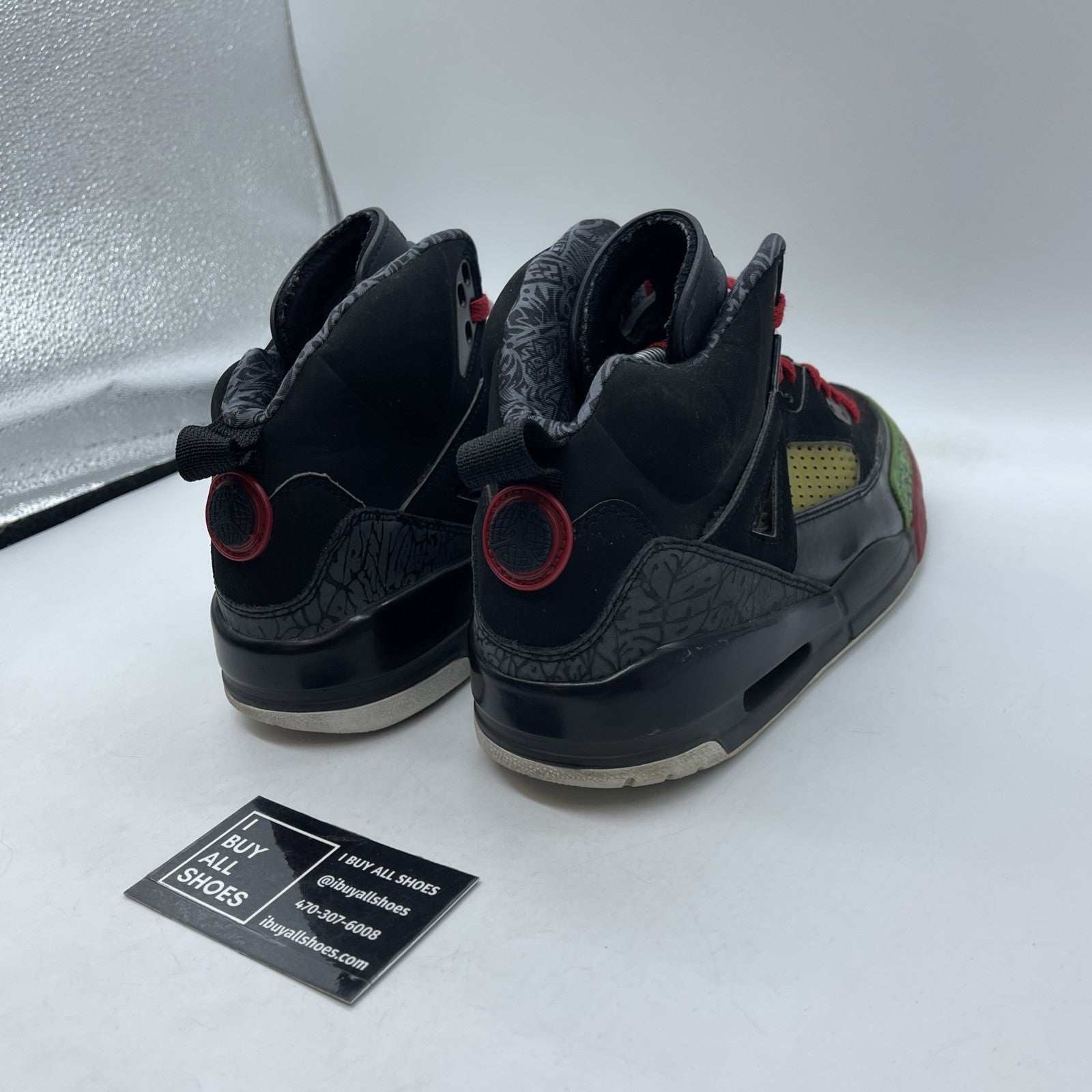 Size 9 - Jordan Spizike 2007 OG Black Grey  Red Suede Leather (315371-061)