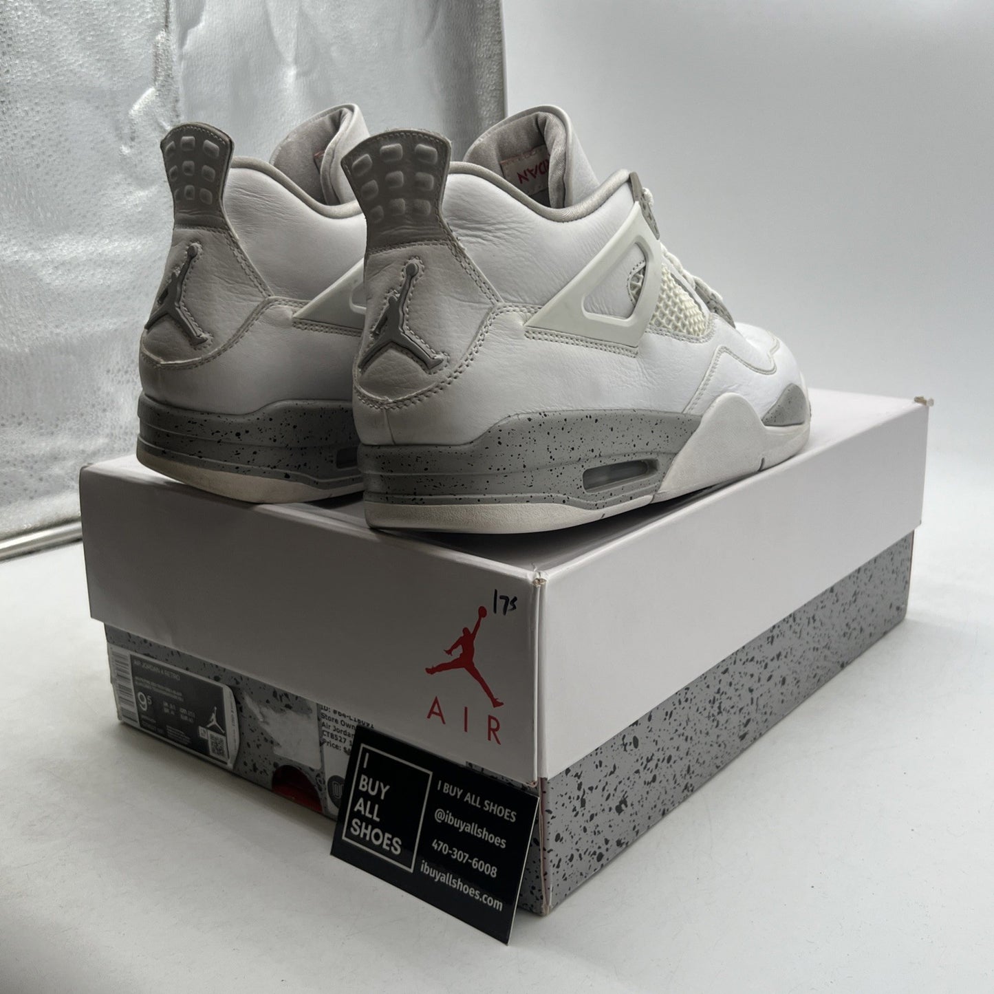 Size 9.5 - Air Jordan 4 Retro Mid White Oreo (CT8527-100)