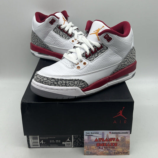 Size 4Y - Jordan 3 Retro Mid Cardinal Red Brand New Og All