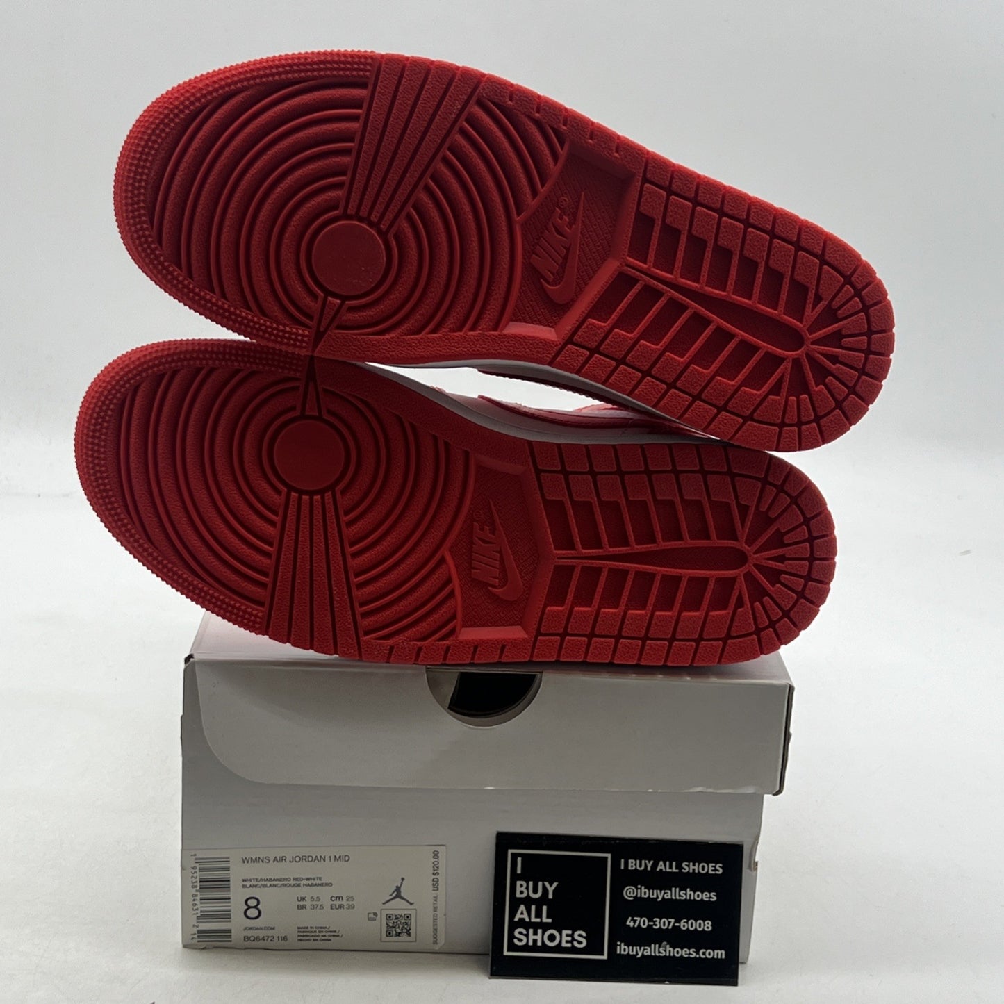 Size 8 - Air Jordan 1 Mid Habanero Red W (BQ6472-116)
