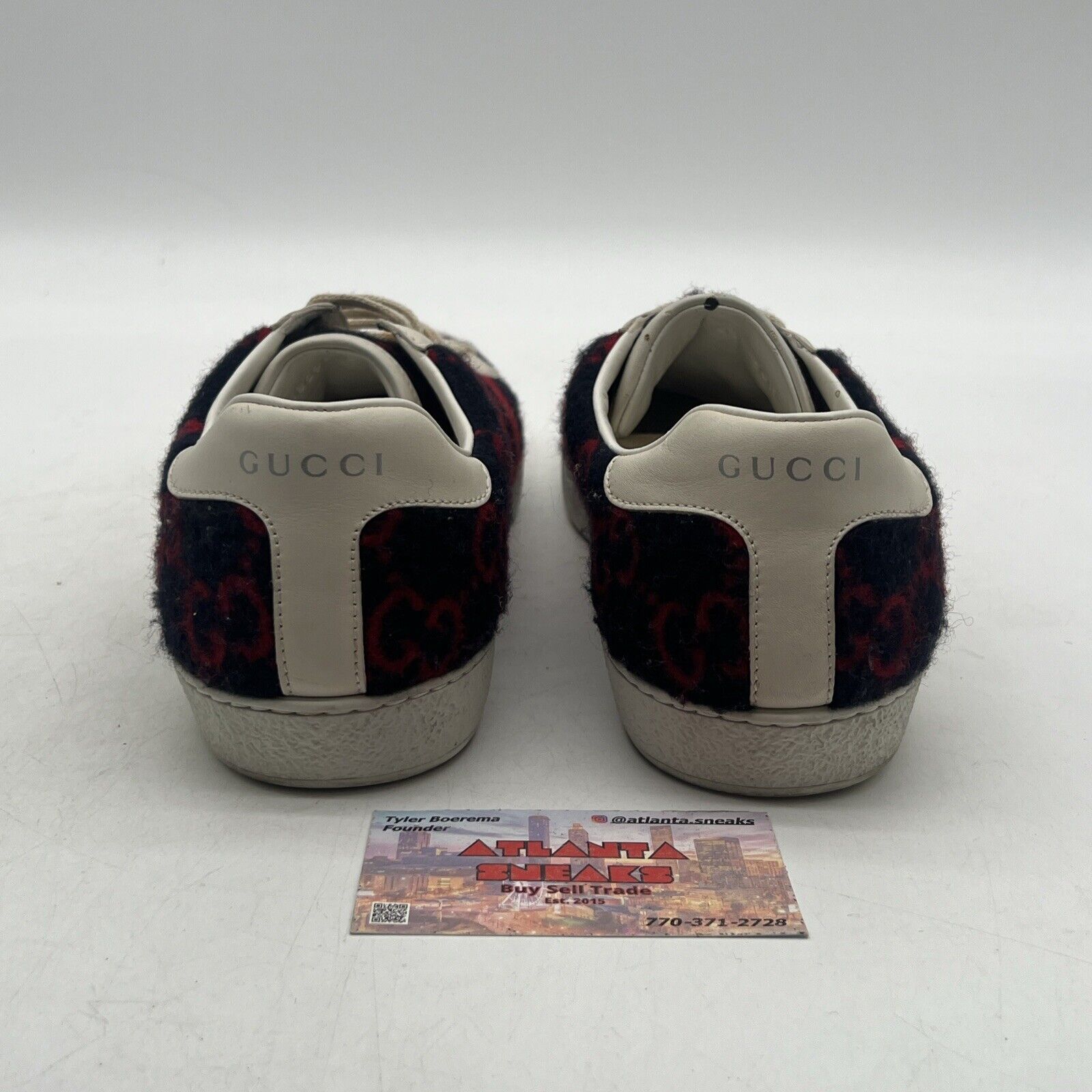 Size 7 - GUCCI GG TERRY CLOTH MONOGRAM VELVET SNEAKERS