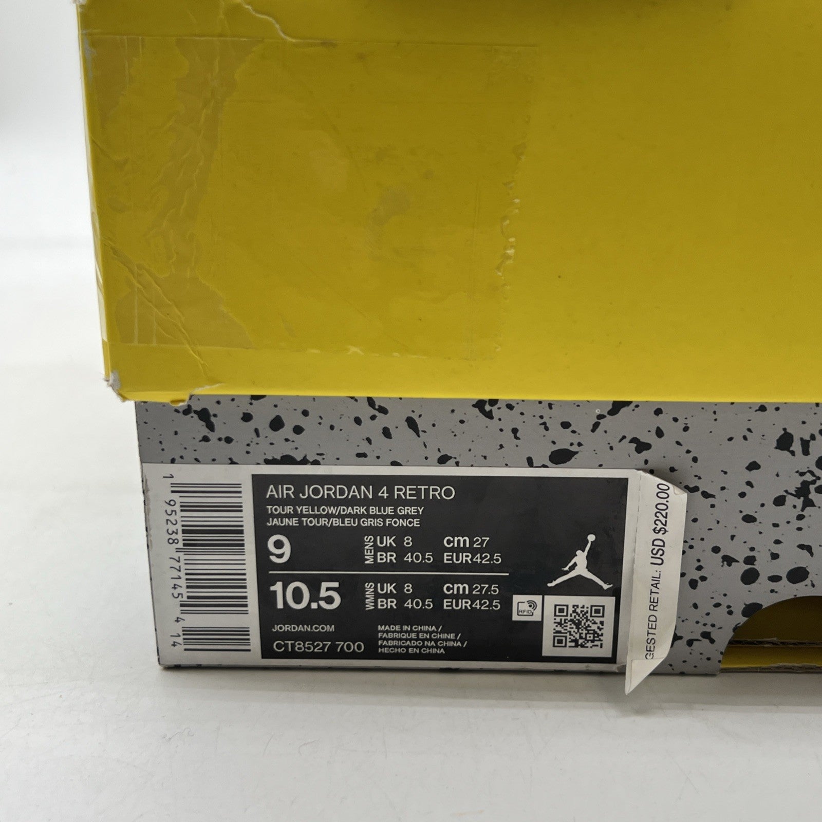 Size 9 - Air Jordan 4 Retro Mid Lightning (CT8527-700)