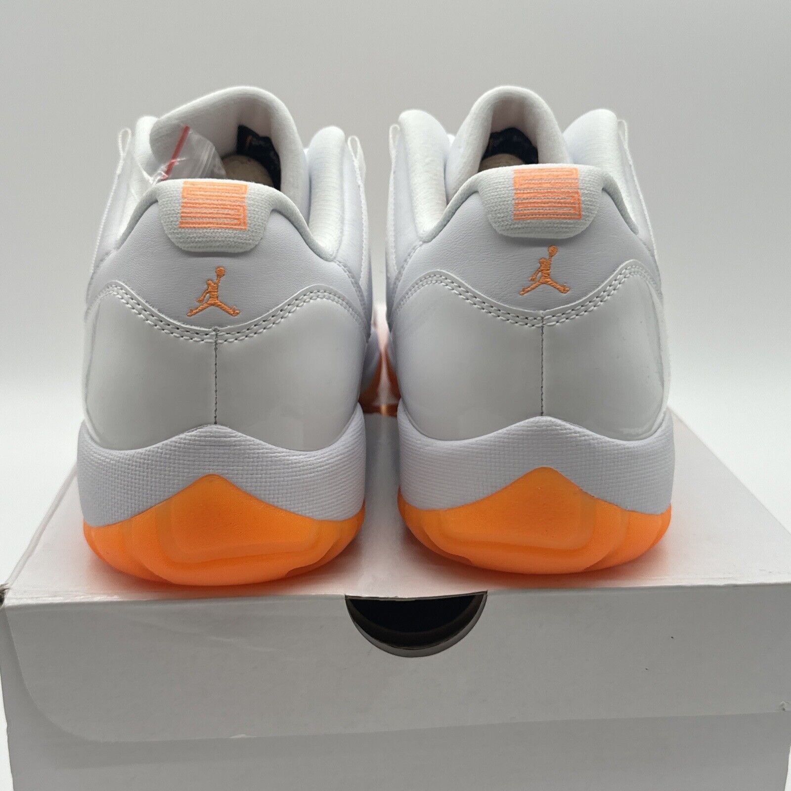 Size 12 - Jordan 11 Retro Low White Citrus Orange Sole Patent Leather Argume Neo