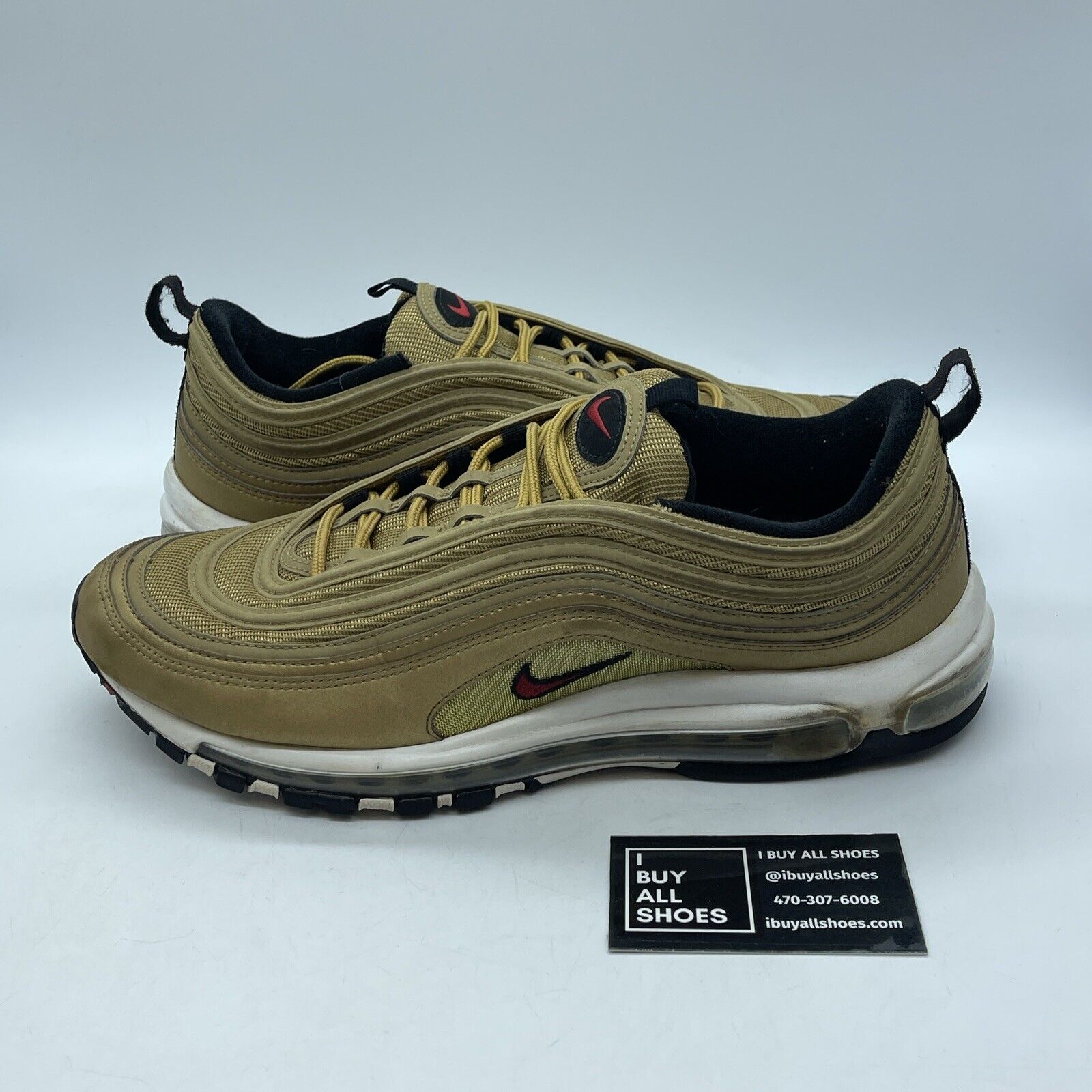 Size 12 - Nike Air Max 97 OG QS Metallic Gold Suede Leather (884421-700)