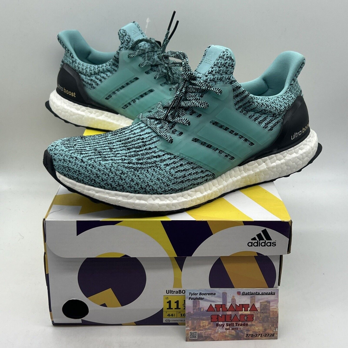 Adidas ULTRABOOST W Mint Core Black Running Sneakers (D) (454) Women's Shoes