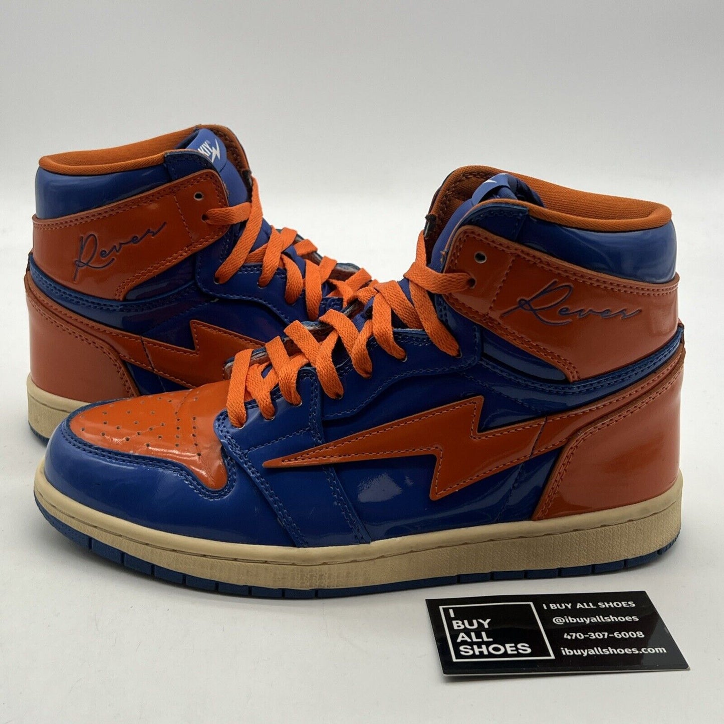 Size 8.5 - Air Kiy x Reves Paris - Blue/Orange Patent Leather (NY 2.0)