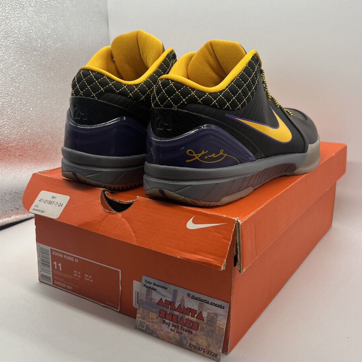 Size 11 - Nike Zoom Kobe 4 Carpe Diem Black Yellow Purple (344355-001)