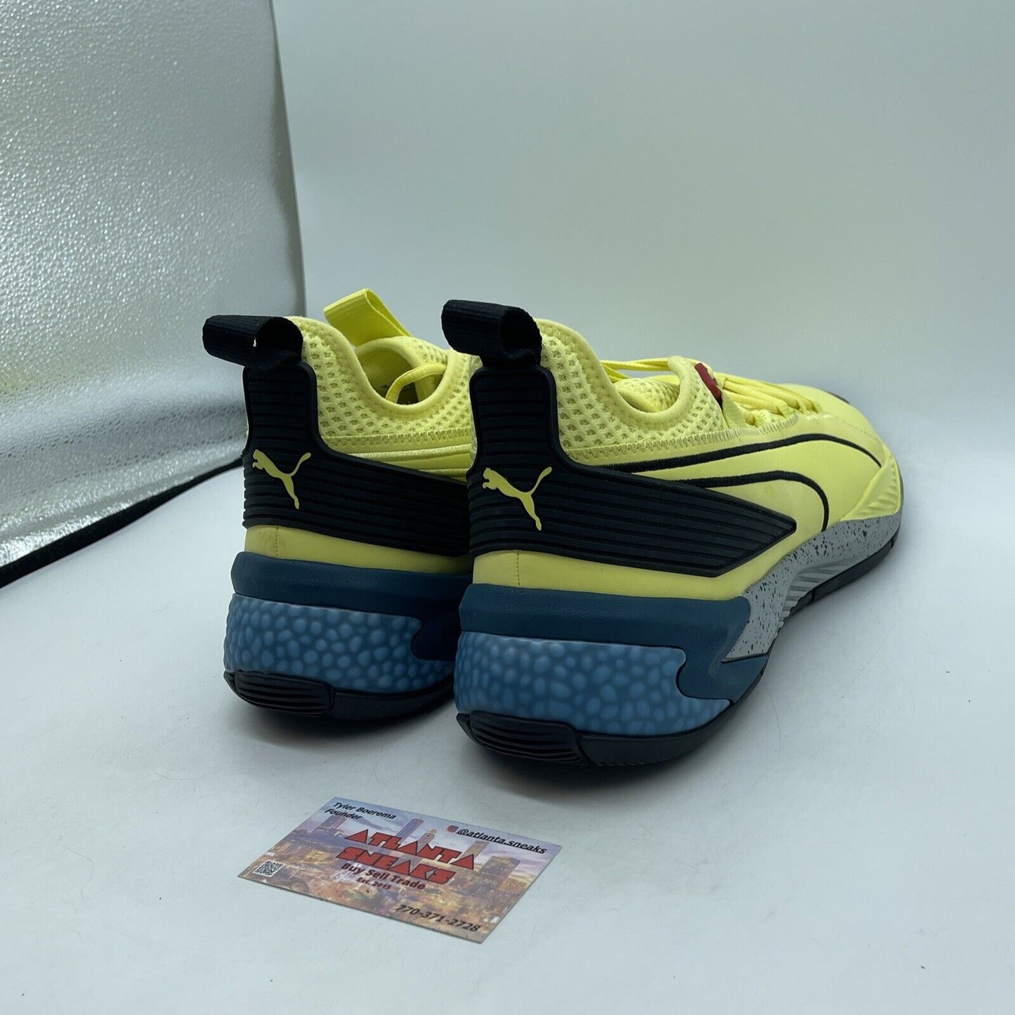 Size 13 - PUMA Uproar Spectra Yellow Black Blue Red Suede Leather  (192979-03)